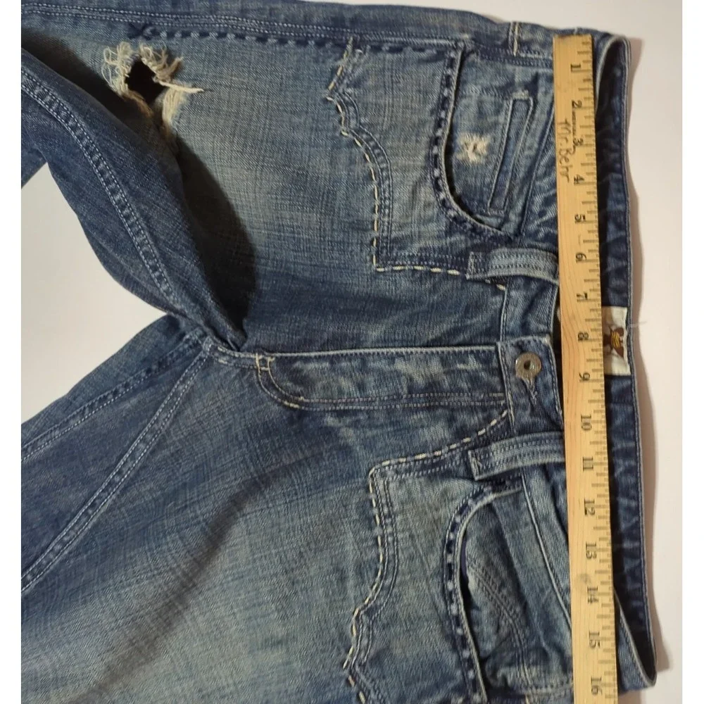 Antik Denim Jeans Mens 33 Medium Wash Distressed Y2K Streetwear Wide leg